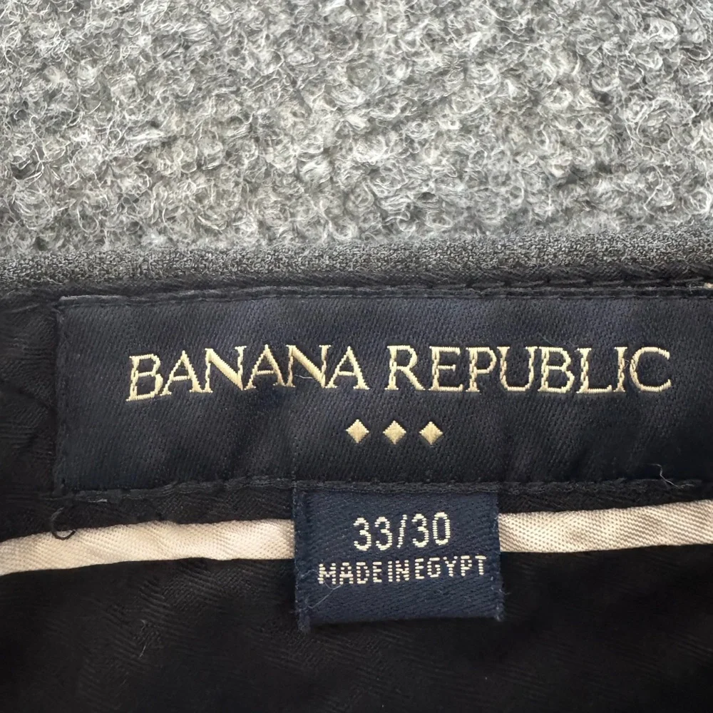 Banana Republic Pants Men 33X30 Charcoal Straight Dress Business Career Stretch